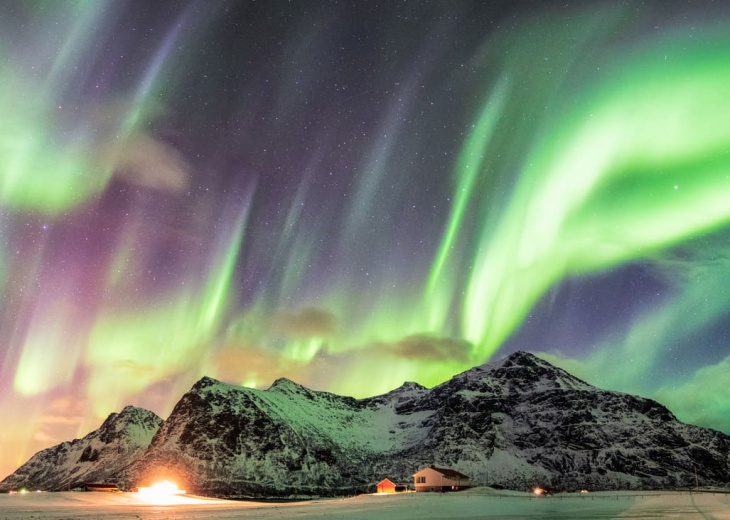 Aurores boréales en Norvège