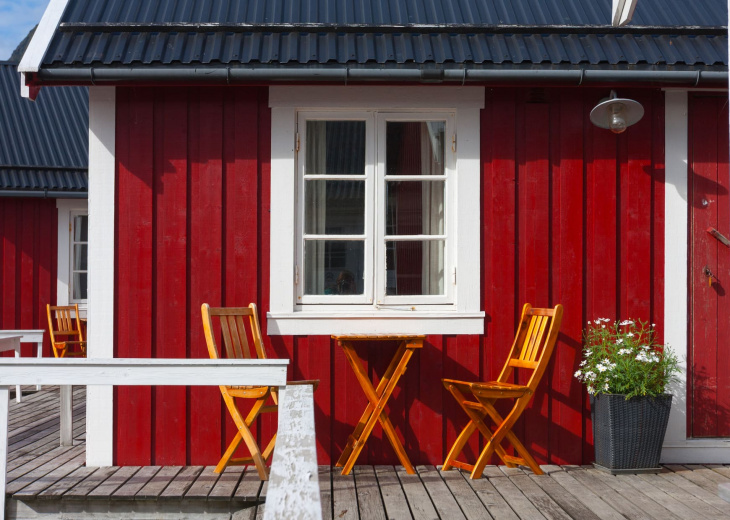 Rorbu dans les Lofoten en Norvège