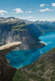 Panorama sur le célèbre Trolltunga