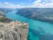 Vue de la célèbre falaise de Preikestolen en Norvège