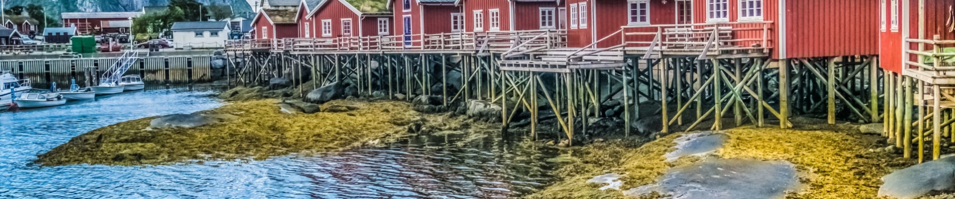 Ville pittoresque de Reine aux Lofoten en Norvège