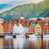 Façades historiques de Bergen en Norvège